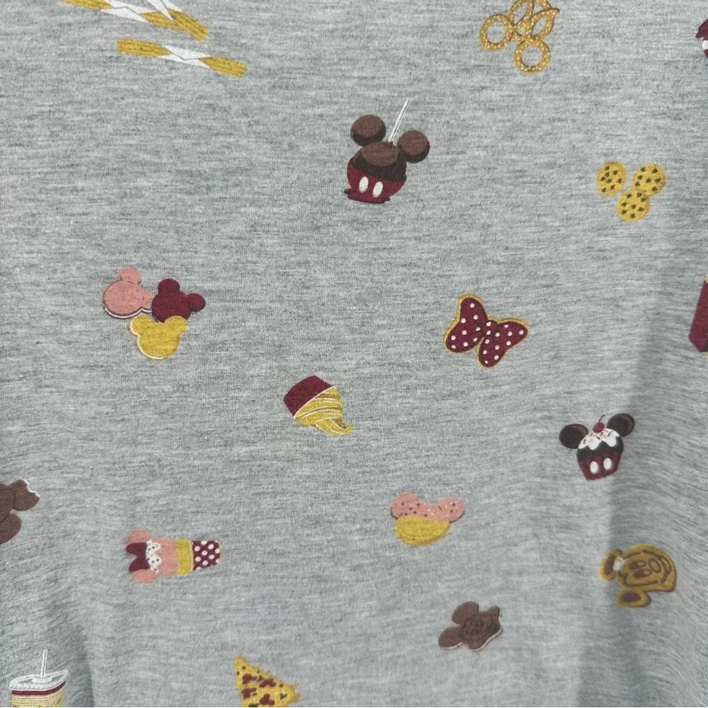 Disney Parks exclusive t-shirt allover print Disney inspired snacks food icon - Picture 3 of 5